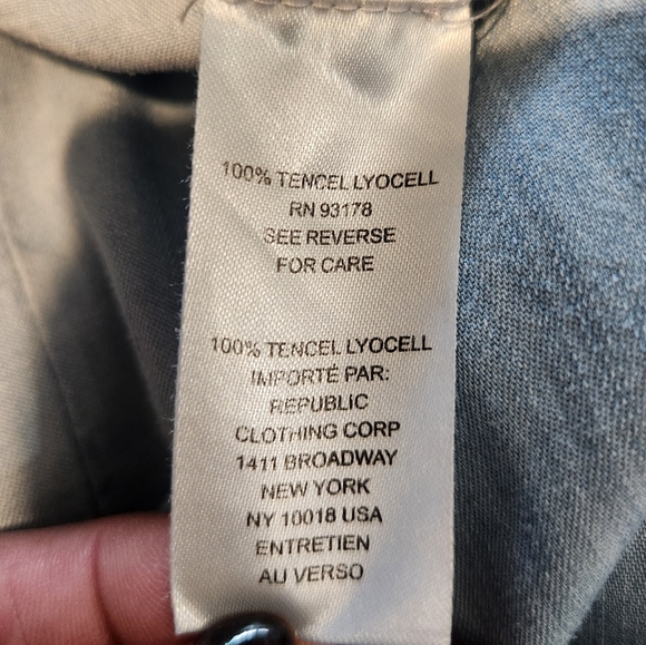 ANTHROPOLOGIE CHELSEA & THEODORE  LYOCELL CHAMBRAY MIDI SKIRT  BOHO SZ L - Picture 7 of 8